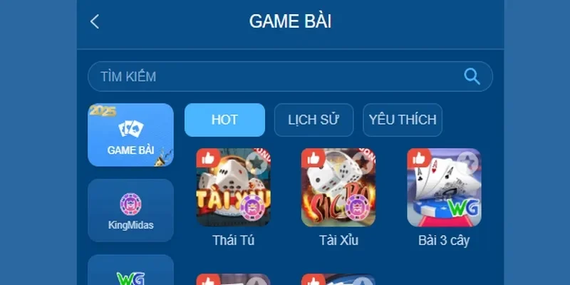 Trò chơi bài tại 58win